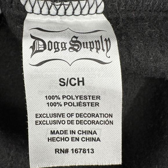 Dogg Supply Black Graphic Print Snoop On The Stoop Snowflakes Sweatshirt Small - Picture 5 of 8